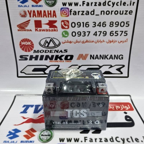 باتری 4 آمپر TCS YT4L-BS باتری 4 آمپر TCS YT4L-BS