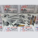 برچسب بدنه کامل جی تی 130 سفید آتشی